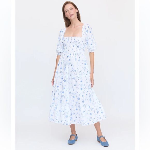 Hill House Dresses & Skirts - Hill House Nesli nap dress blue botanical size large